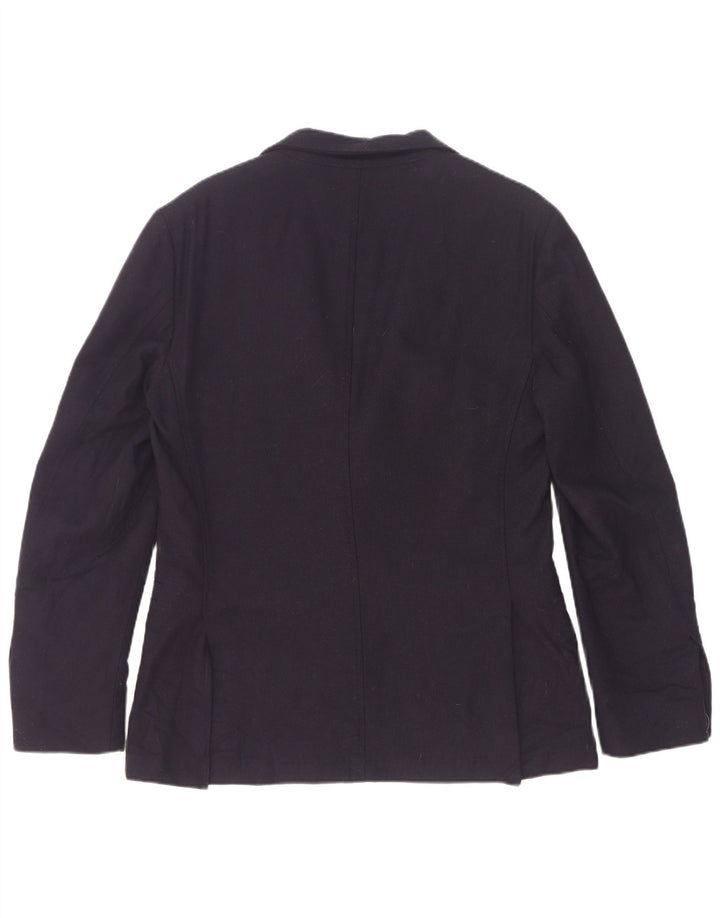 Massimo Dutti Herre 2-knaps blazerjakke EU 48 Mellem marineblå uld