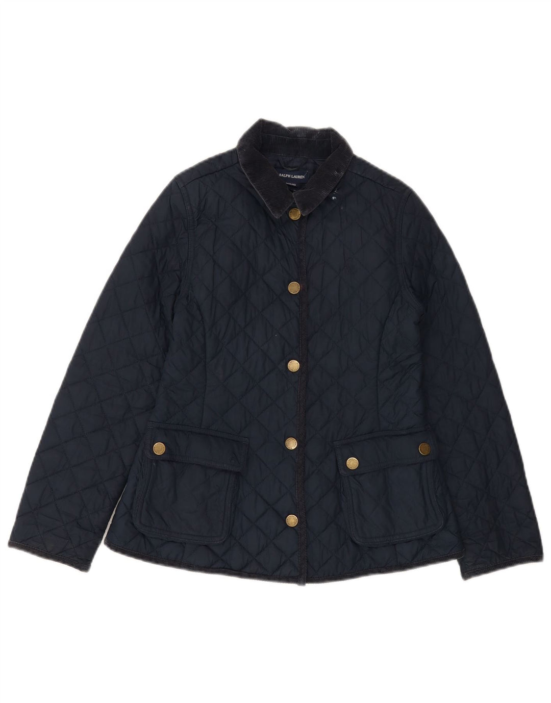 RALPH LAUREN Pige Quiltet jakke 8-9 år Medium Navyblå Polyester