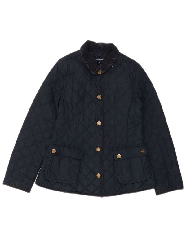 RALPH LAUREN Pige Quiltet jakke 8-9 år Medium Navyblå Polyester