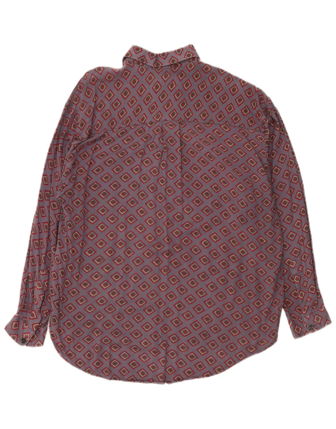 Orso Poeta Herreskjorte Medium Lilla Geometrisk Viscose