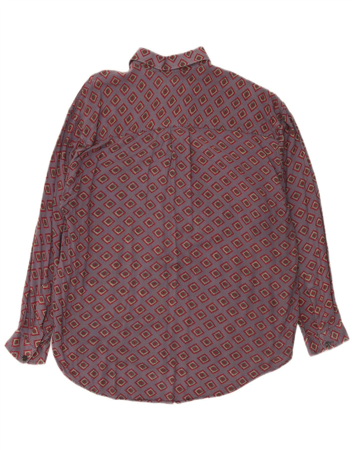 Orso Poeta Herreskjorte Medium Lilla Geometrisk Viscose