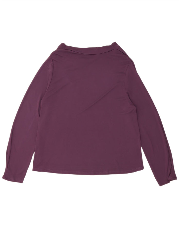 Zara Womens Regular Top Langærmet UK 18 XL Lilla