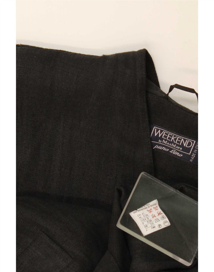 Max Mara Dame Weekend Oversized 4 Button Blazer Jacket UK 10 Small Black