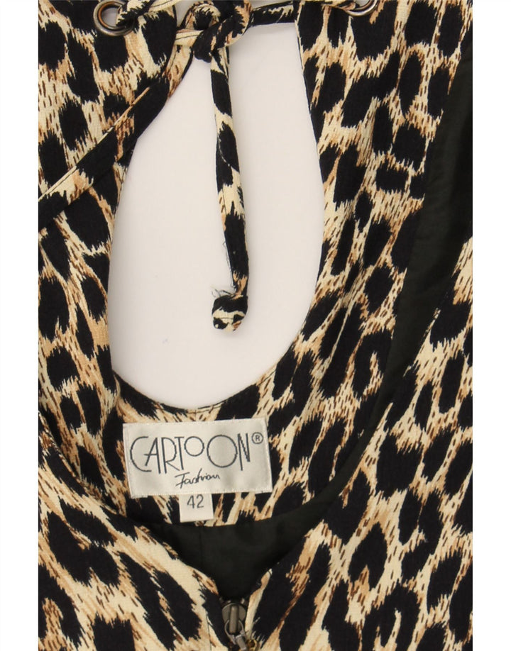 CARTOON Womens Blouse Top EU 42 Large Black Animal Print Viscose Vintage Cartoon and Second-Hand Cartoon from Messina Hembry 