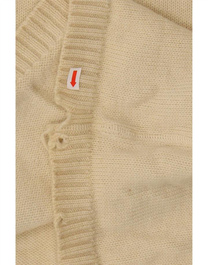 MARINA YACHTING Mens Boat Neck Jumper Sweater Medium Beige