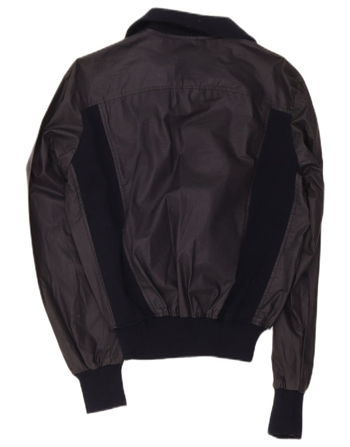 Vintage bomberjakke til kvinder IT 48 XL Marineblå Colourblock Polyester