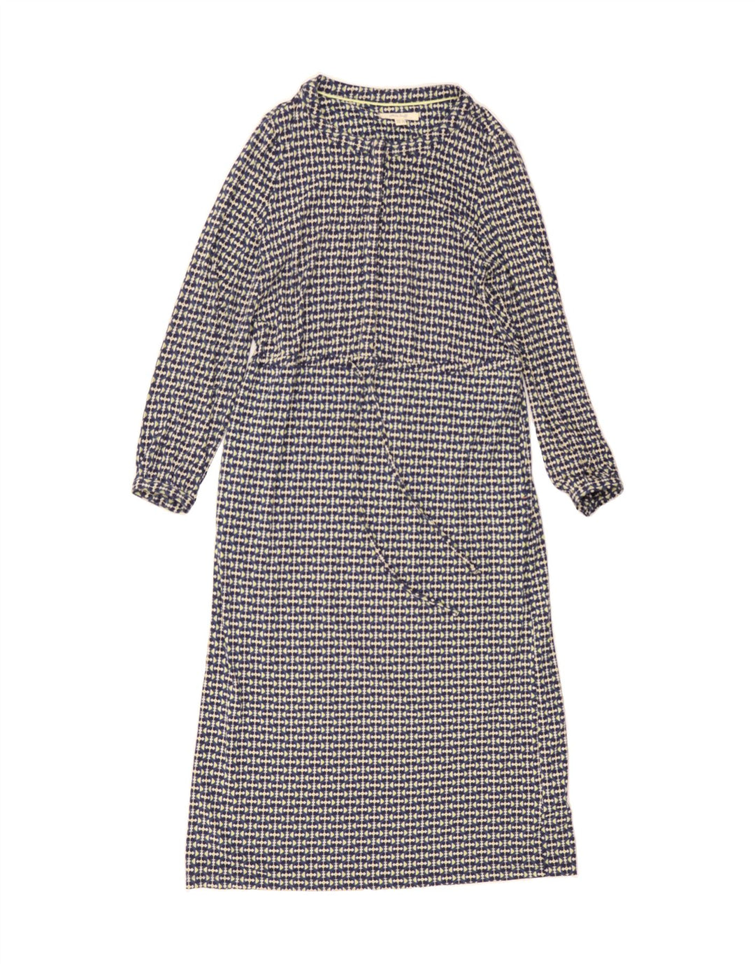 WHITE STUFF Womens Long Sleeve Maxi Dress UK 10 Small Navy Blue Geometric Vintage White Stuff and Second-Hand White Stuff from Messina Hembry 