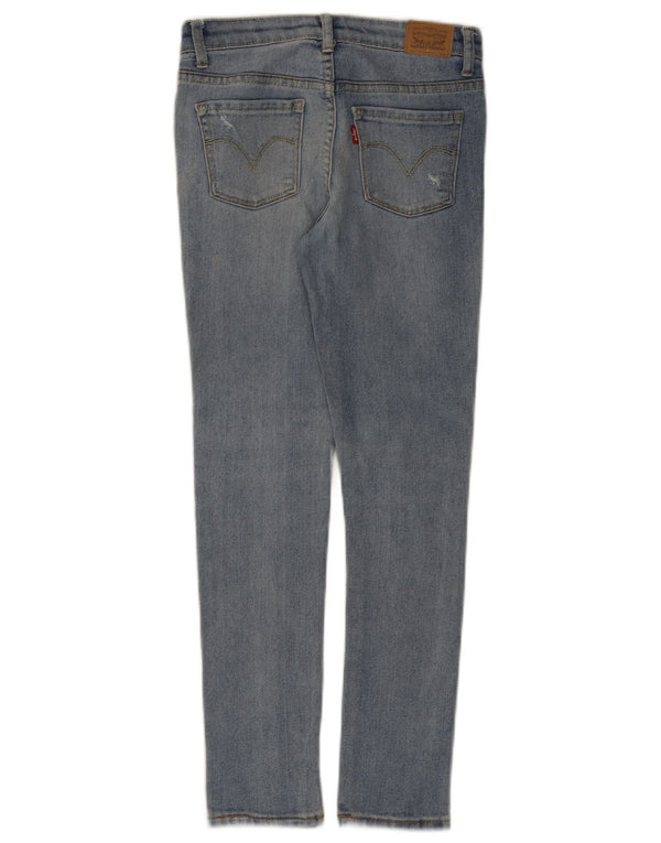 Levi's Boys 711 Distressed Skinny Jeans 9-10 år W24 L25 Blue Cotton