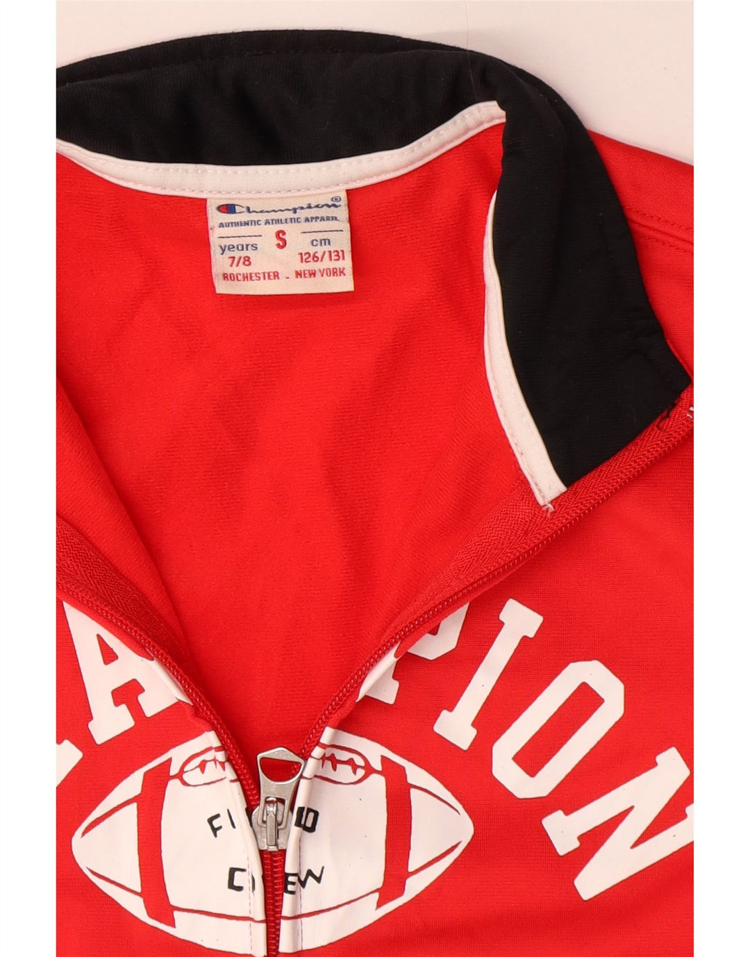 Champion drenge grafisk træningsdragt topjakke 7-8 år Lille rød polyester