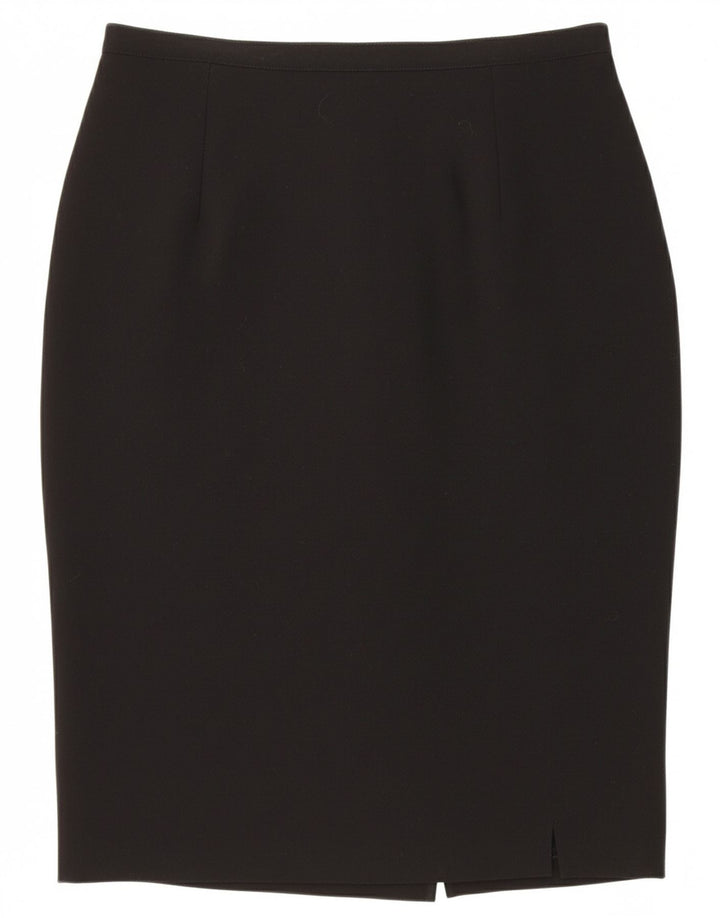 J. TAYLOR Womens Pencil Skirt UK 12 Medium W28  Black Polyester