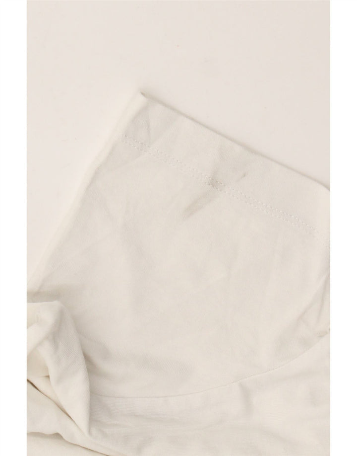 Champion Dame Grafisk T-Shirt Top UK 12 Medium White