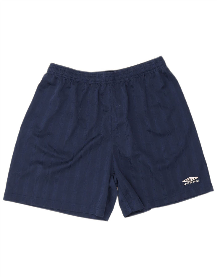 Umbro Herre Sportshorts Stor Marineblå Stribet Polyester