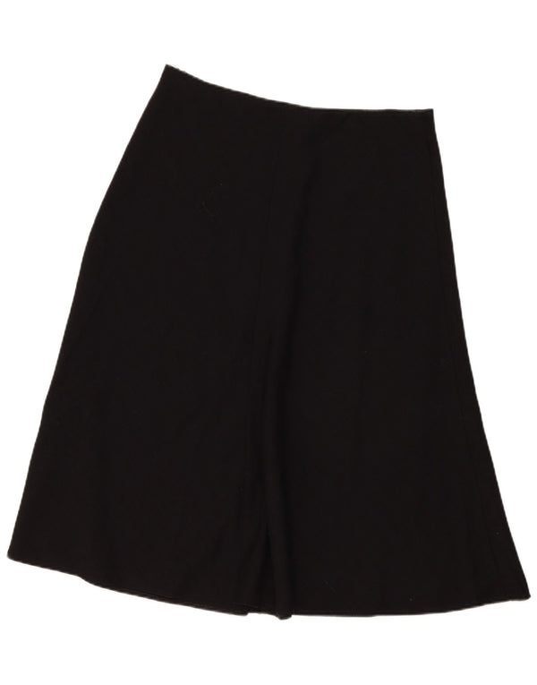 Marks & Spencer Dame A-Line nederdel med høj talje UK 14 Large W29 sort ternet