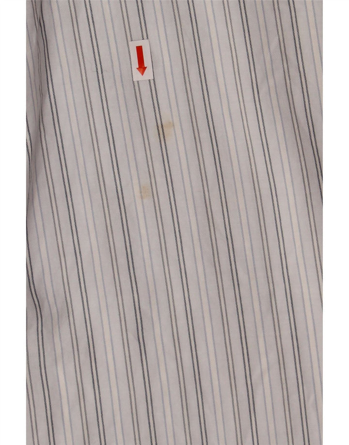 JECKERSON Mens Shirt 2XL Blue Striped Cotton Vintage Jeckerson and Second-Hand Jeckerson from Messina Hembry 