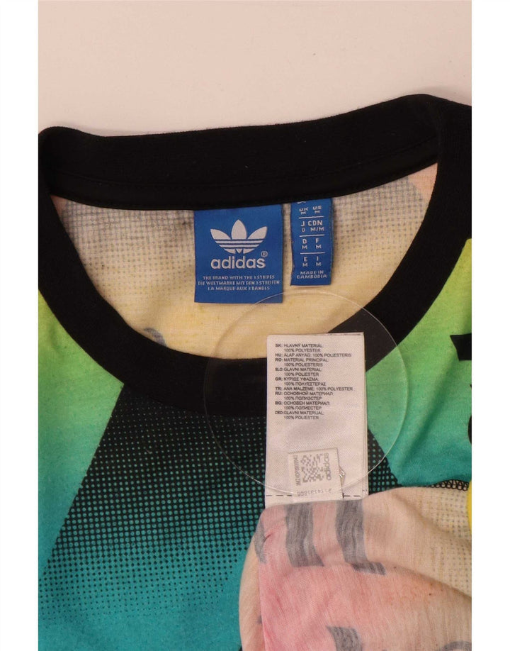 Adidas Grafisk T-shirt til mænd, mellemlang flerfarvet polyester