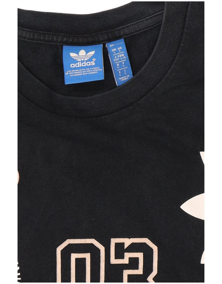 ADIDAS grafisk t-shirt til mænd, stor marineblå