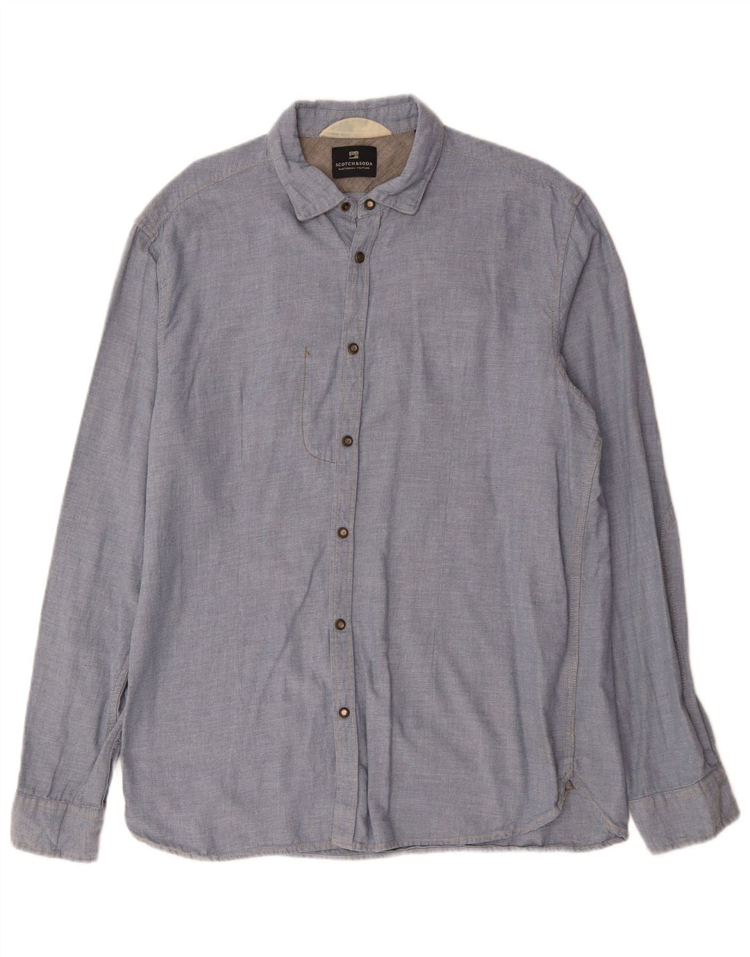 SCOTCH & SODA Herreskjorte Medium Blue Bomuld