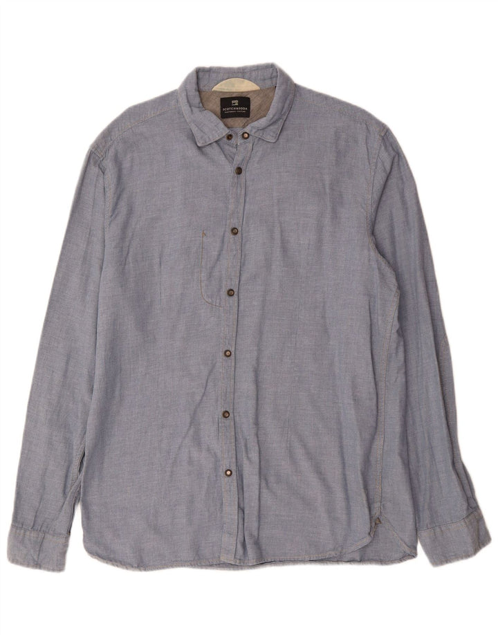 SCOTCH & SODA Herreskjorte Medium Blue Bomuld
