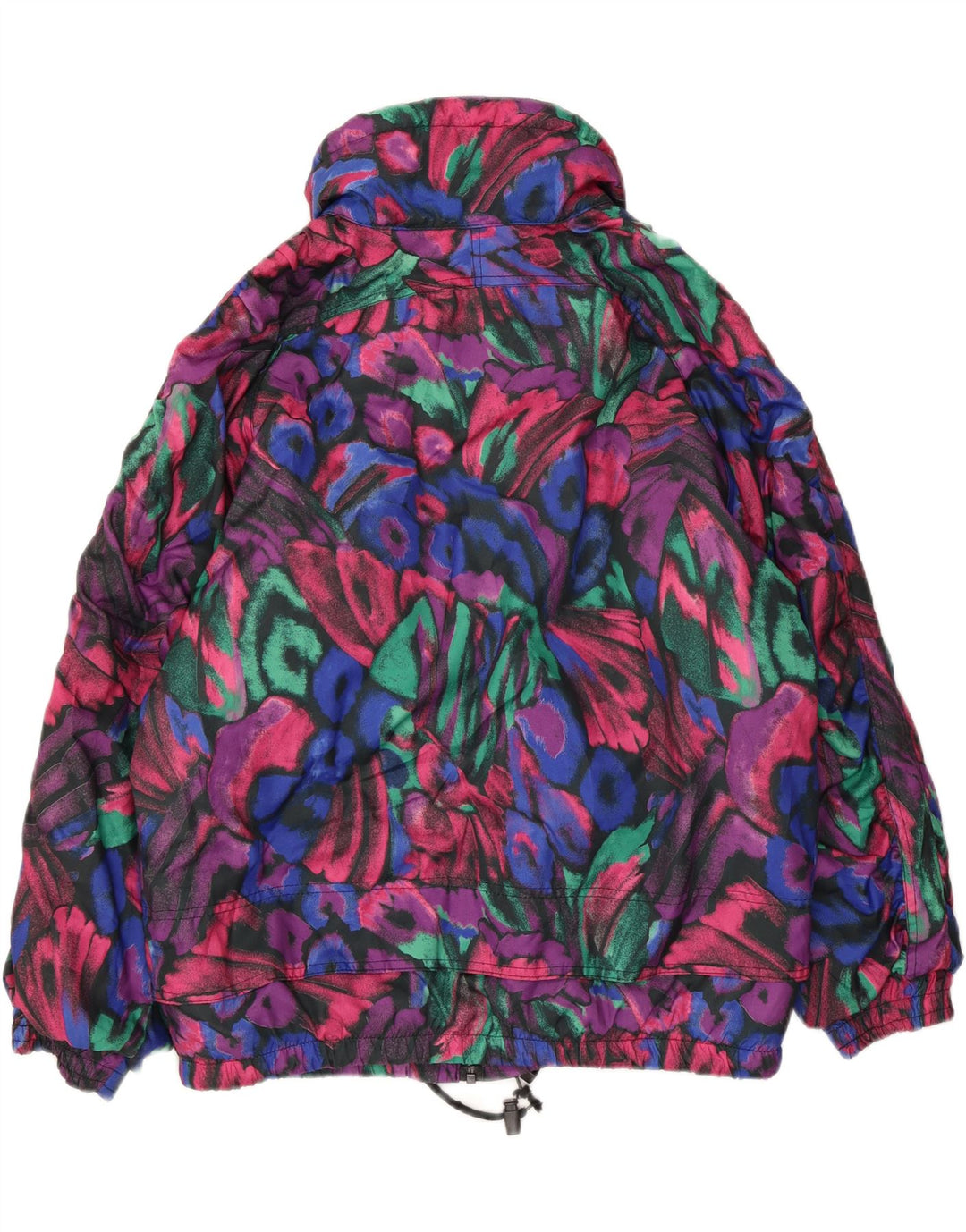BRUGI Womens Abstract Pattern Windbreaker Jacket UK 32 2XS Multicoloured