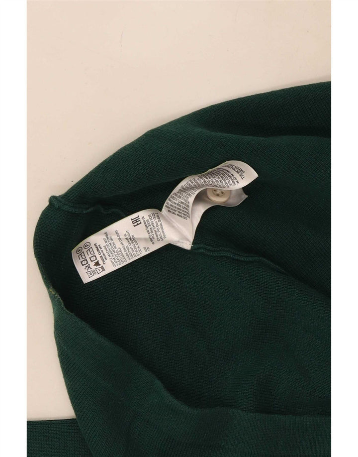 Marks & Spencer Herre Polo Neck Jumper Sweater Small Green Colourblock