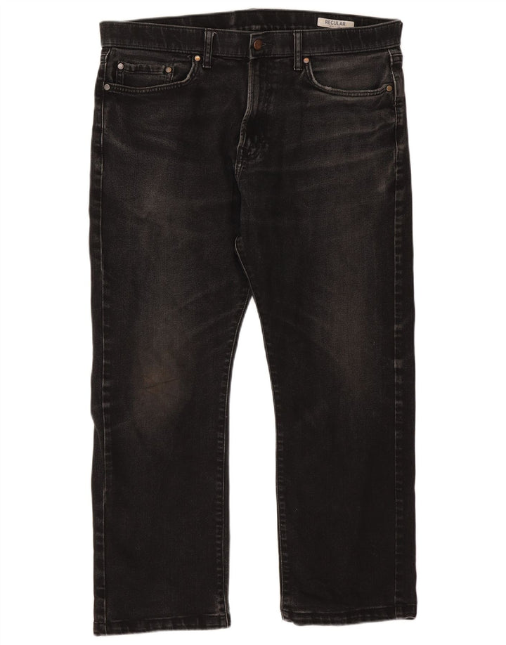 Marks & Spencer Straight Jeans til mænd W36 L27 sort bomuld