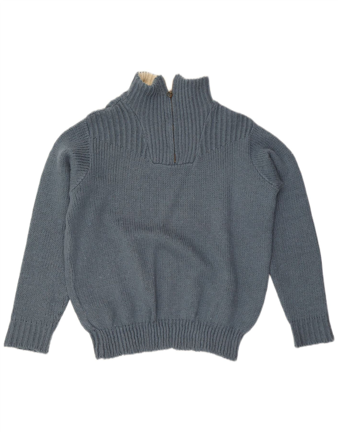 Lee Herre Zip Neck Jumper Sweater 2XL Blå Akryl