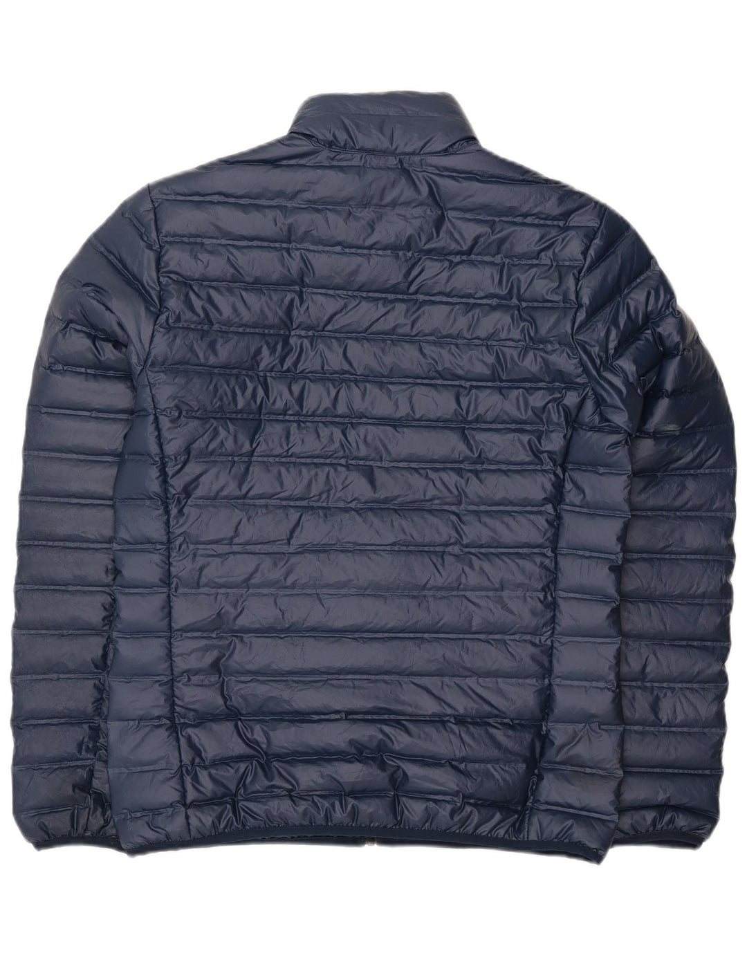 ADIDAS Mens Padded Jacket UK 38 Medium Navy Blue Polyester
