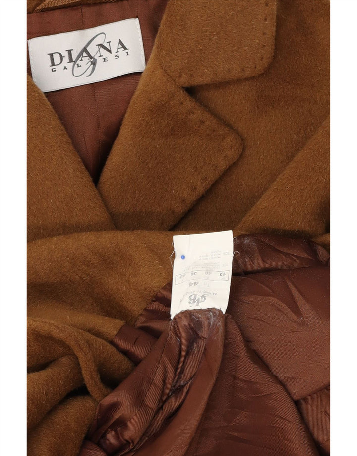 Diana Gallesi Dame Overfrakke UK 12 Medium Brun Mohair