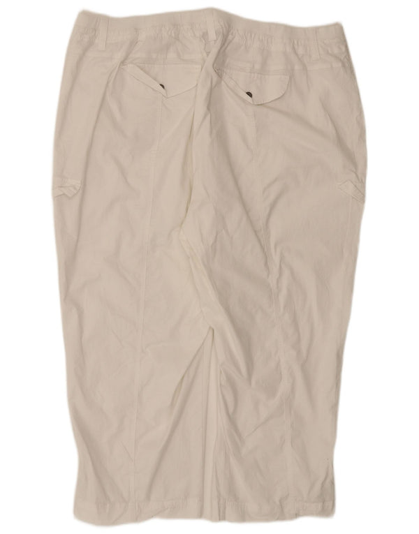 Marks & Spencer Womens Straight Cropped Trousers UK 22 3XL W44 L24 White