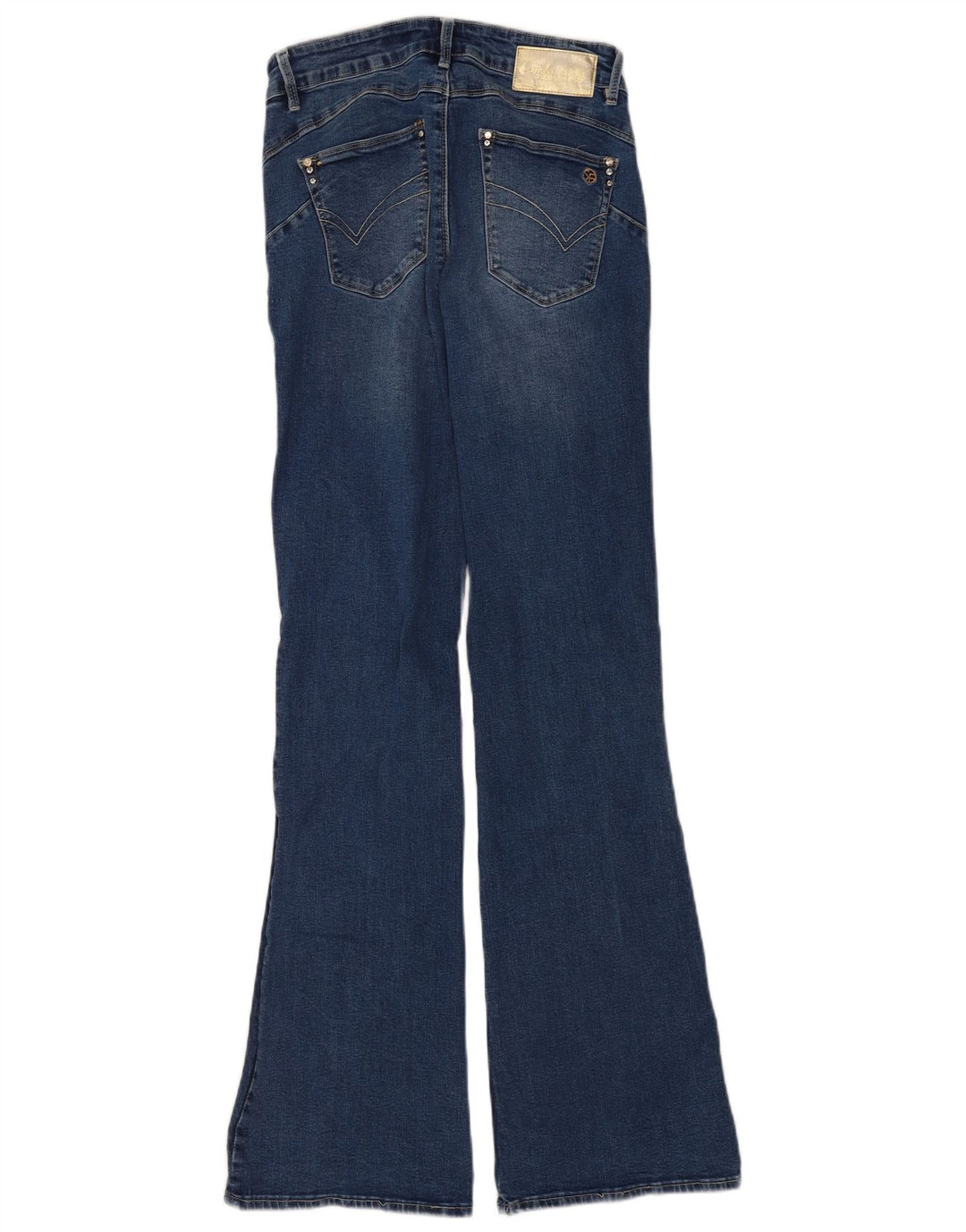 Sandro Ferrone Dame Flared Jeans IT 44 Medium W26 L32 Blå Bomuld