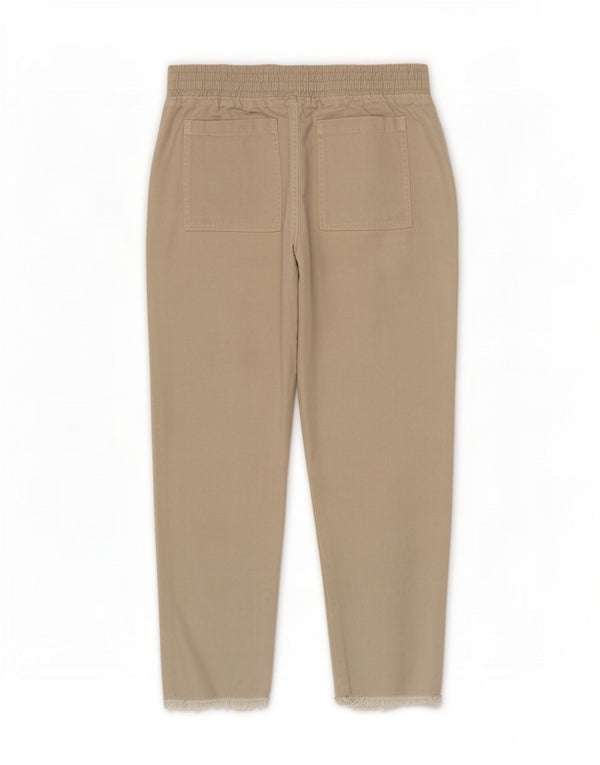 Zara Womens High Waist Cropped Trousers Medium W28 L25 Beige