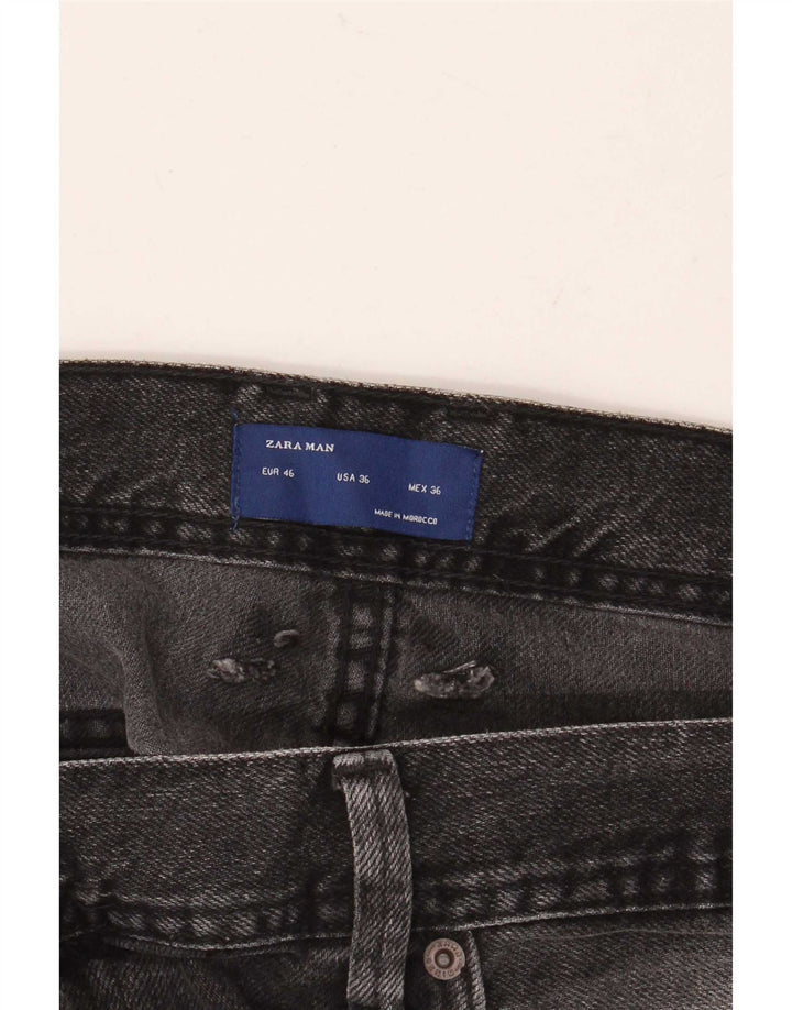 Zara Denim Shorts til mænd EU 46 XL W36 Grå