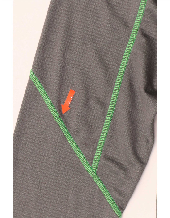 Under Armour Herre Zip Neck Top Langærmet Stor Grå Polyester Sports