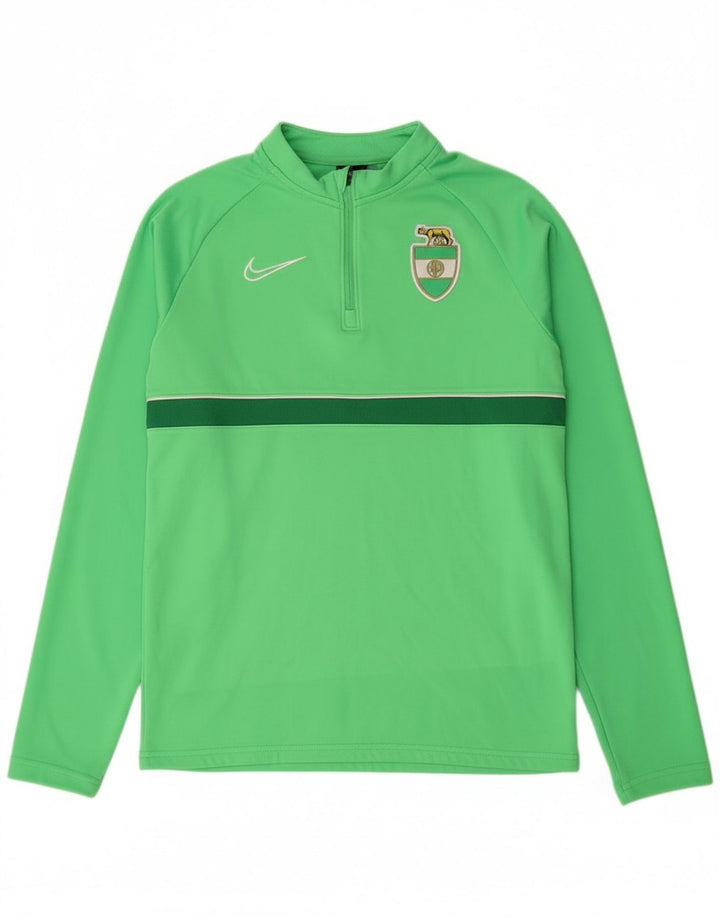 Nike Boys Alba Roma Pullover med lynlås-hals træningsdragt Top 12-13 år Stor Grøn