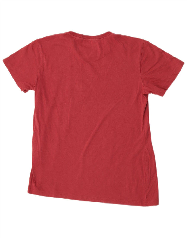 Adidas Dame Grafisk T-Shirt Top UK 12/14 Medium Rød