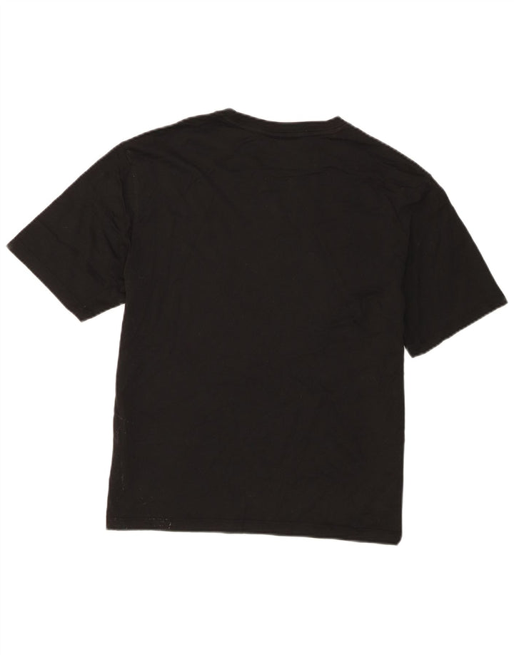 Lacoste Dame Relaxed Fit T-Shirt Top Størrelse 38 Medium Sort Bomuld