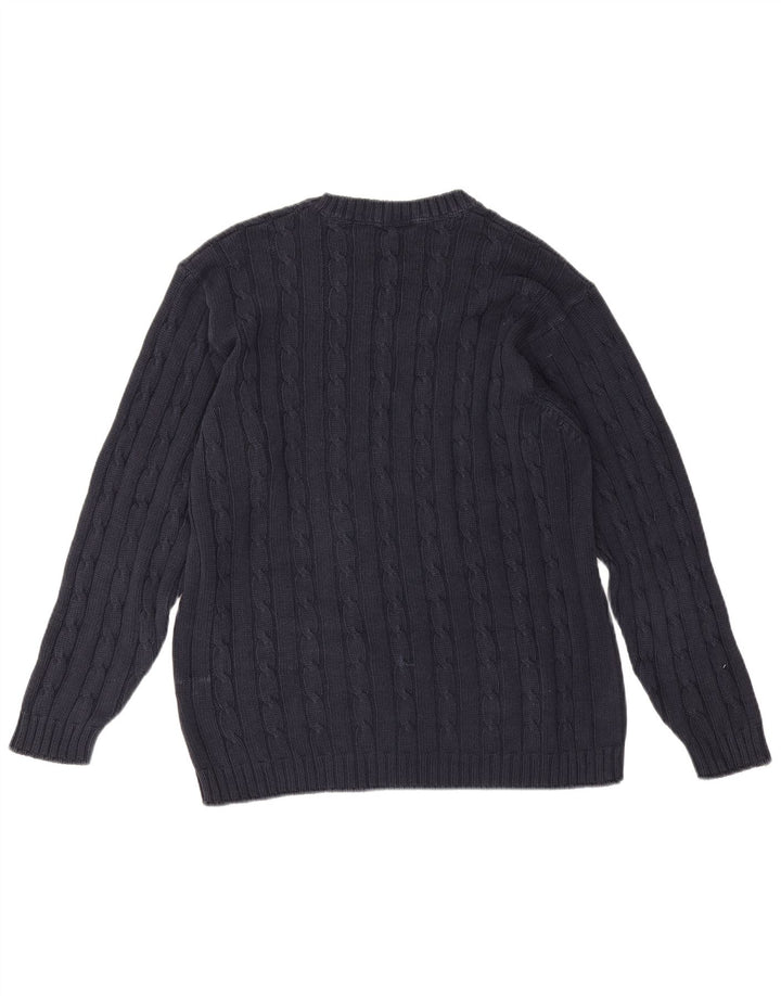 Marks & Spencer Herre sweater med rund hals, medium marineblå bomuld