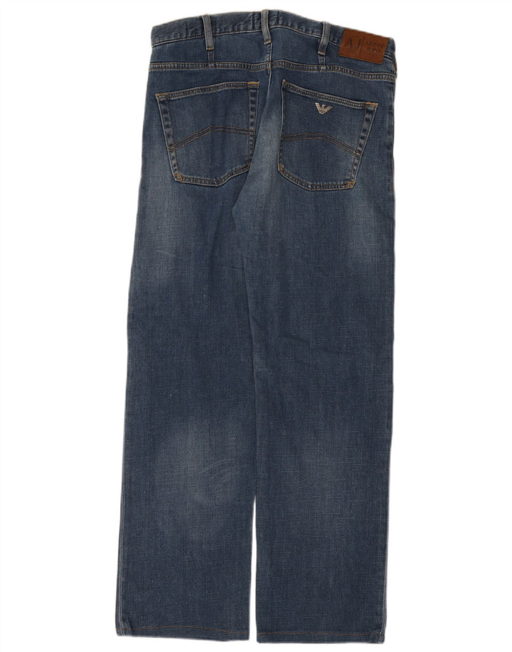 Armani Jeans Herre Regular Straight Jeans W33 L30 Blå Bomuld
