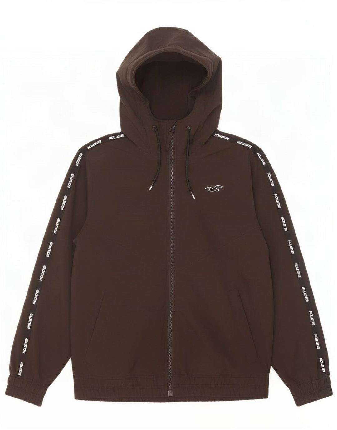 Hollister Herre Grafisk Hooded Bomber Jacket UK 36 Small Black Polyester