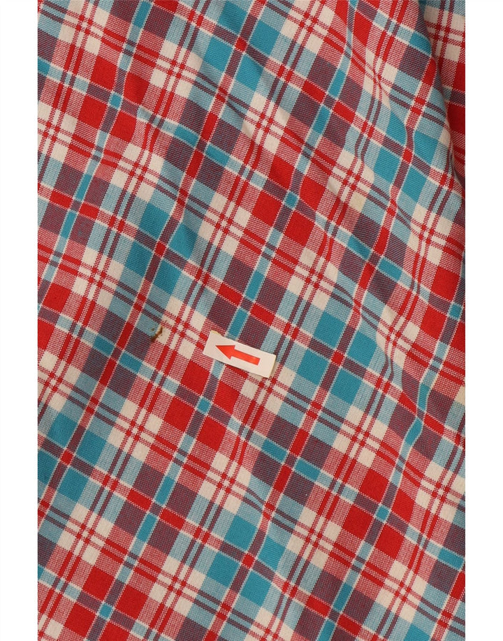 Vintage kvinders højtaljede A-linje nederdel W26 Lille flerfarvet ternet