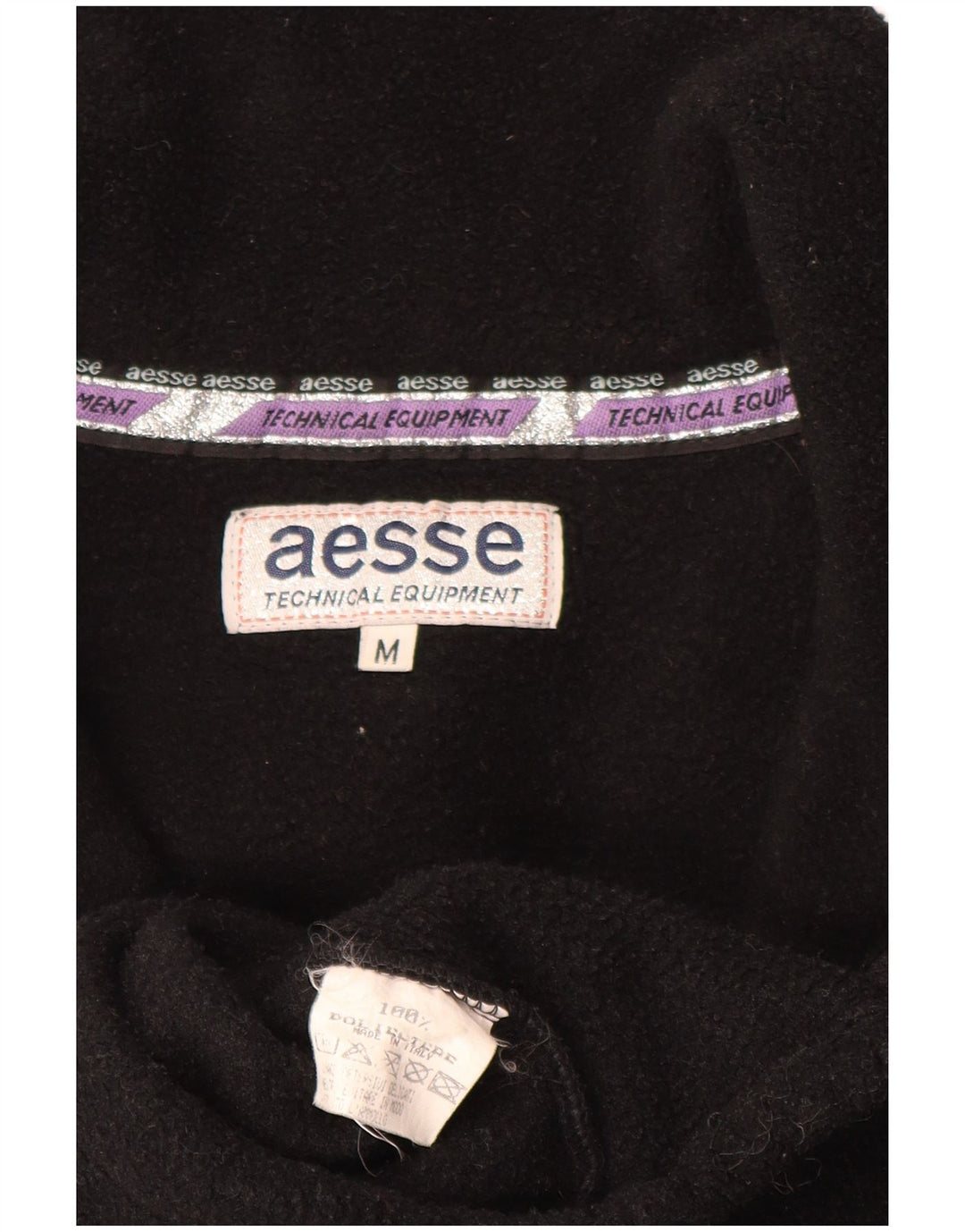 Aesse Herre lynlåshals Fleece Jumper Medium Sort Polyester