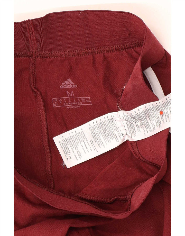 Adidas Dame Leggings UK 12/14 Medium Bourgogne Bomuld