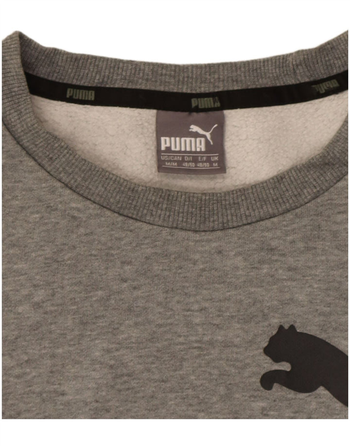Puma Herre grafisk sweatshirt Jumper Medium Grey Flecked Bomuld