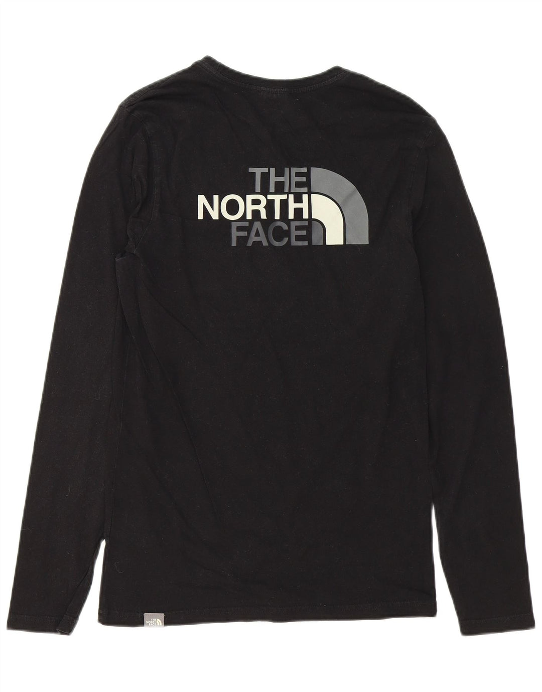 THE NORTH FACE Mens Graphic Top Long Sleeve XS Black Cotton