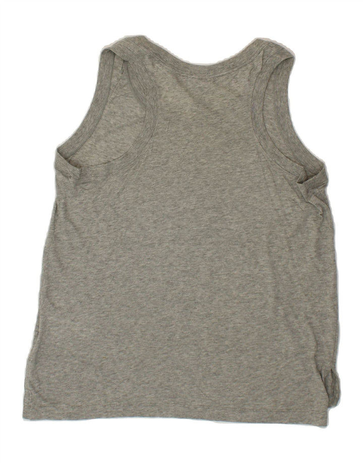 NIKE Womens Graphic Vest Top UK 14 Medium Grey Cotton Vintage Nike and Second-Hand Nike from Messina Hembry 