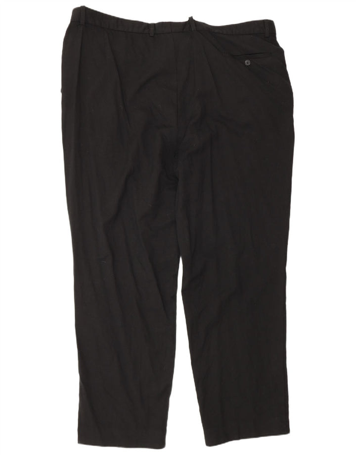 Pierre Cardin Herre Pegged Suit Bukser W46 L33 Sort Uld