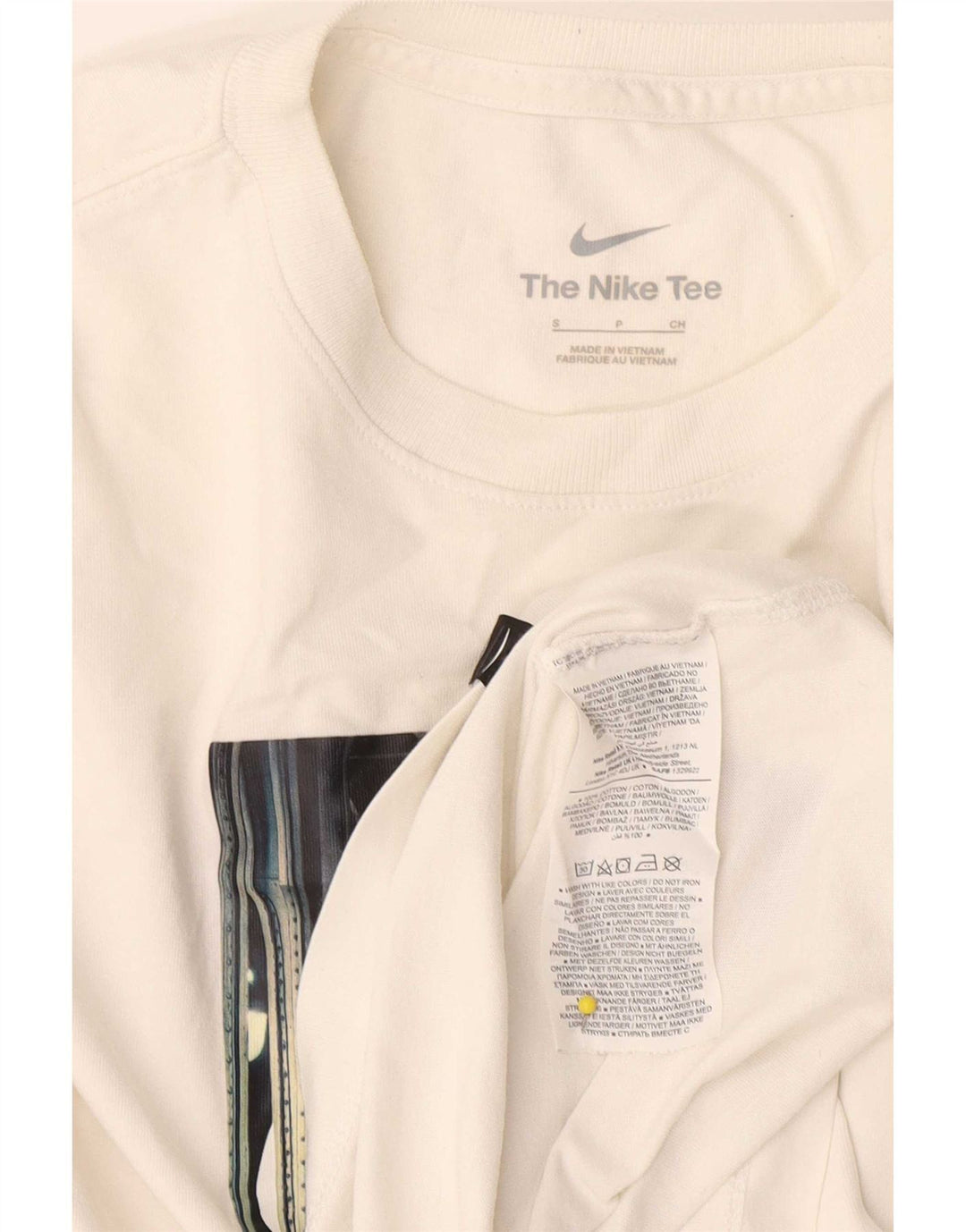 Nike grafisk T-shirt top til mænd, lille hvid bomuld