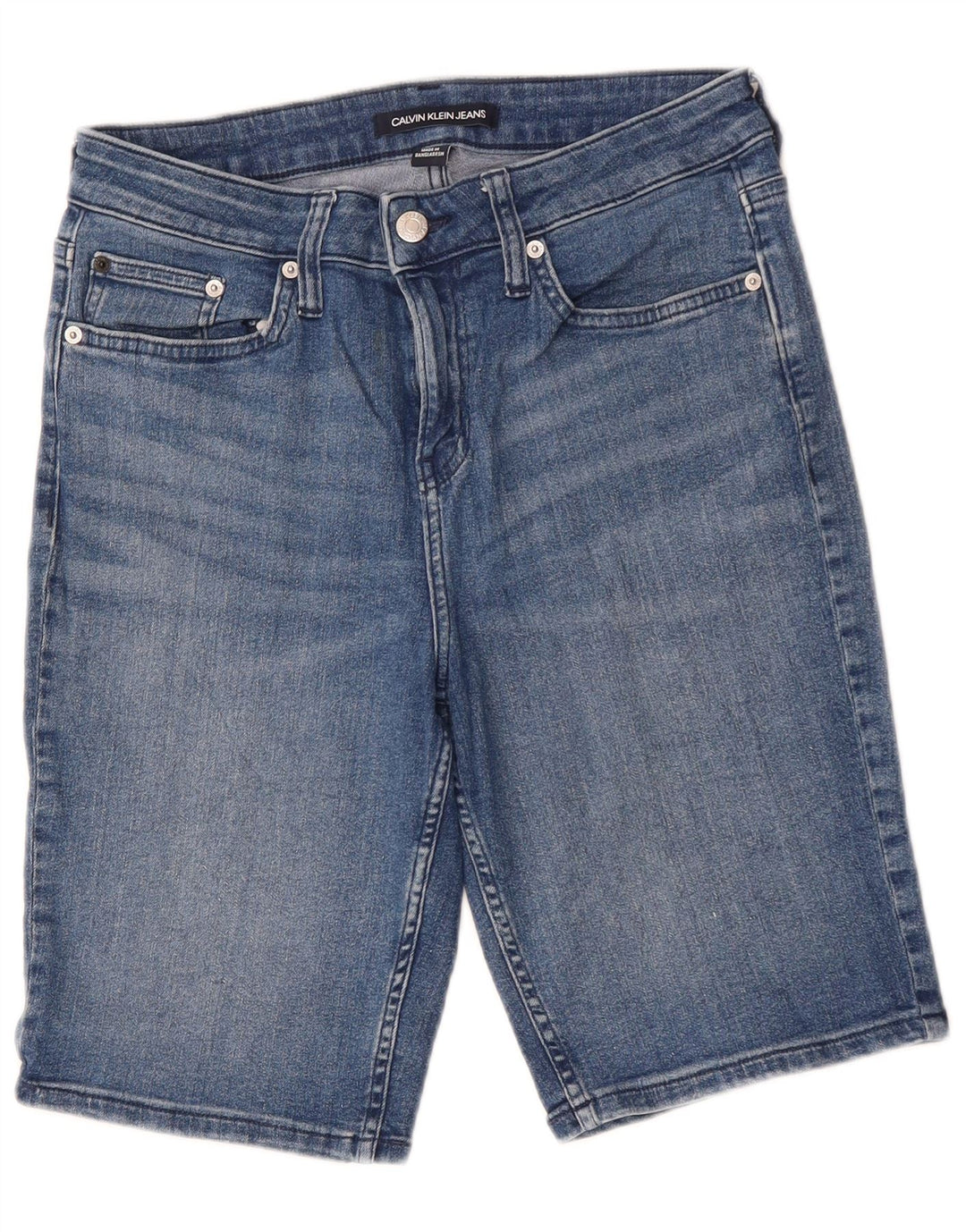 Calvin Klein Boys Denim Bermuda Shorts 9-10 år W28 Blå Bomuld