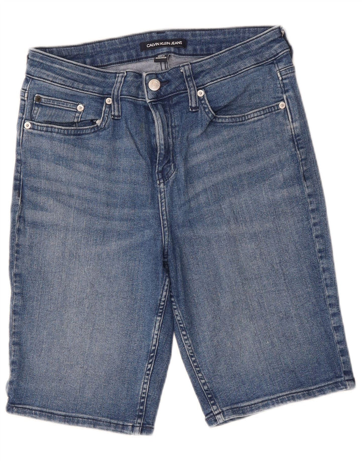 Calvin Klein Boys Denim Bermuda Shorts 9-10 år W28 Blå Bomuld