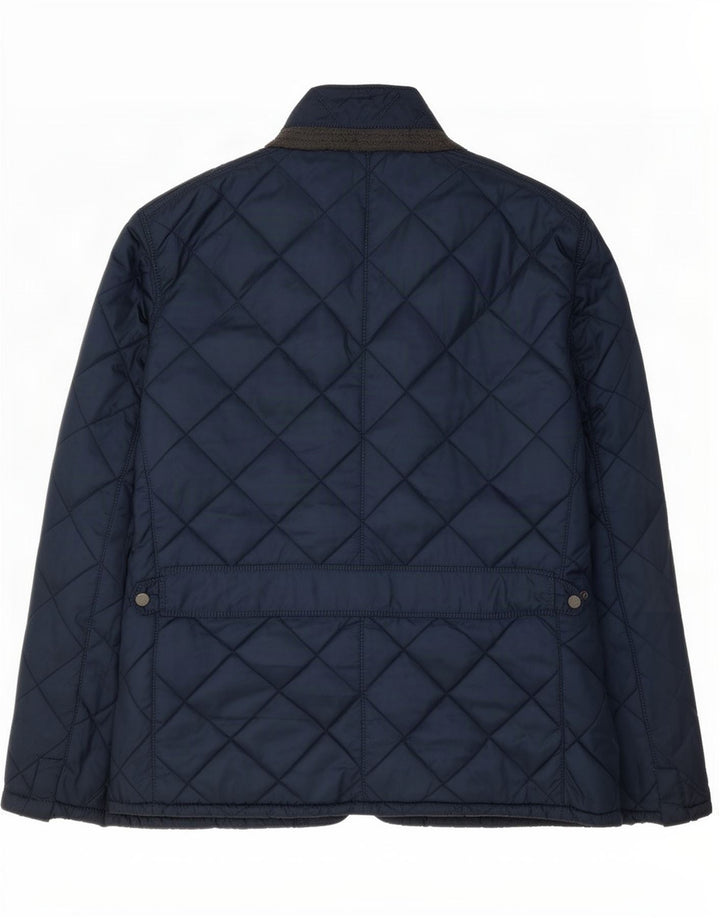 Zara Herre Quiltet Jakke UK 44 2XL Navy Blue Polyester